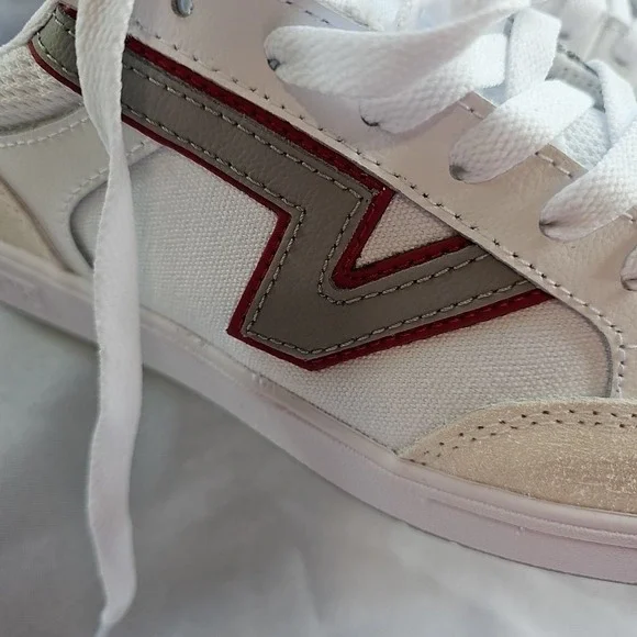 VANS Lowland CC Unisex US W10/ M8.5 TENNIS SHOE VN000BWBWRQ white/red/grey - Picture 5 of 10